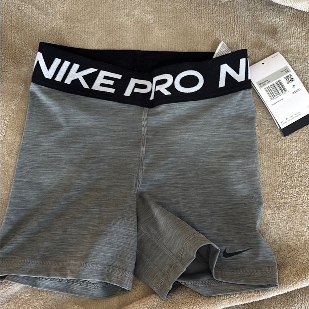 Nike Gray Athletic Shorts with Wide Waistband